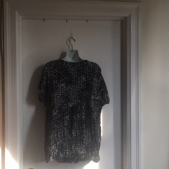 Liz Lange Large Black & White Maternity Blouse - Picture 5 of 5